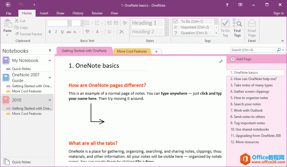 用 OneNote 2016 打开 