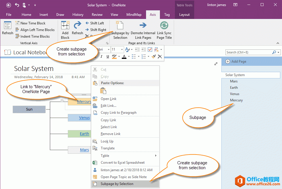 <b>如何快速创建思维导图相关的具有回链的 OneNote 子页面</b>