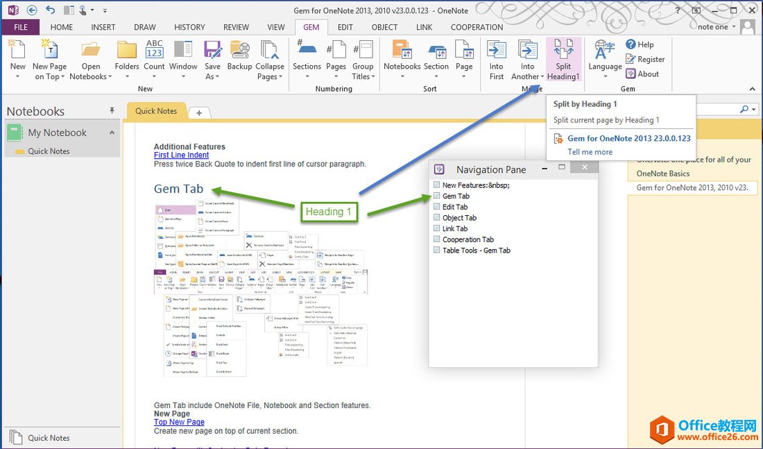 <b>如何按标题1拆分 OneNote 页面</b>