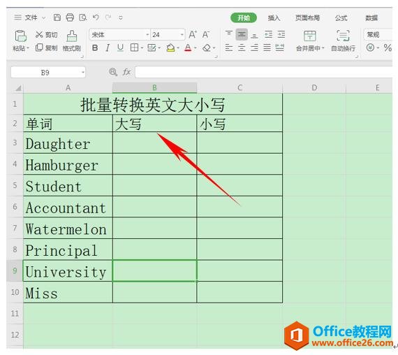 WPS表格技巧—如何批量转换英文大小写