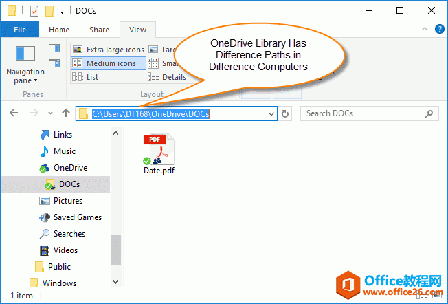 <b>如何在 OneNote 里创建本地 OneDrive库里的文件的链接</b>