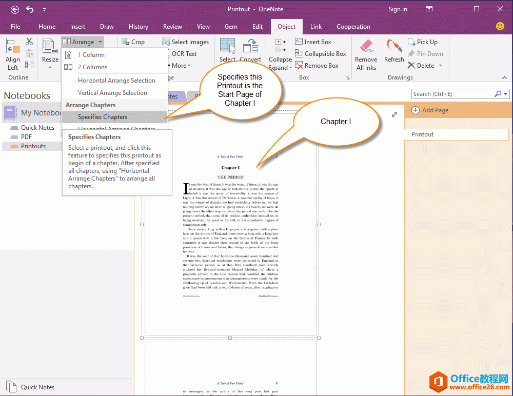 <b>如何按章节水平排列 OneNote 里 PDF 的打印样式</b>