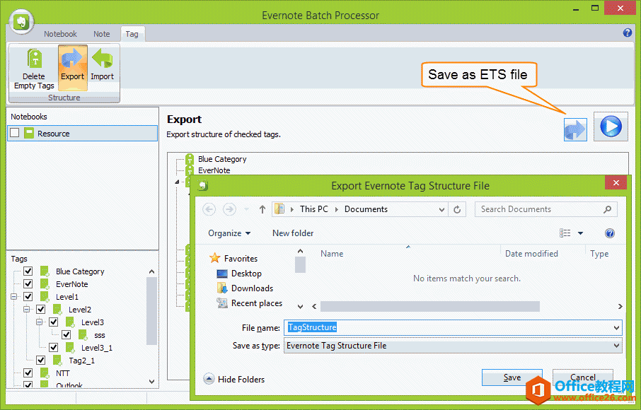 导出 Evernote 多级标签