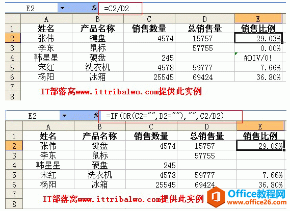 #DIV/0!、计算结果为0