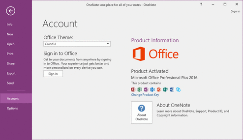 OneNote 2016 VOL