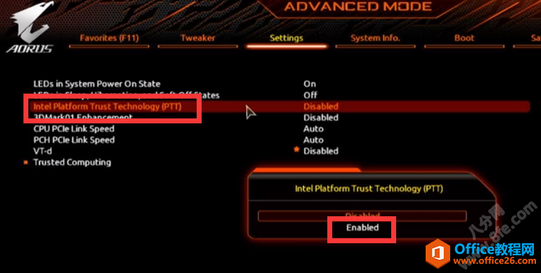 技嘉AORUS主板TPM 2.0开启设置教程3