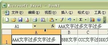 Excel2003单元格输入文字自动调整行高和列宽
