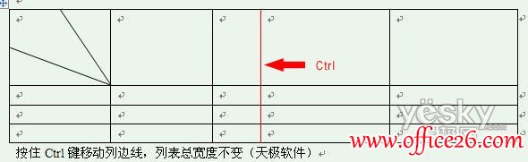 用Ctrl键和Shift键灵活调整Word2007表格列宽