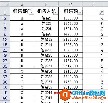 分类筛选后的结果