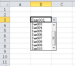 Excel建立的数据有效性下拉列表