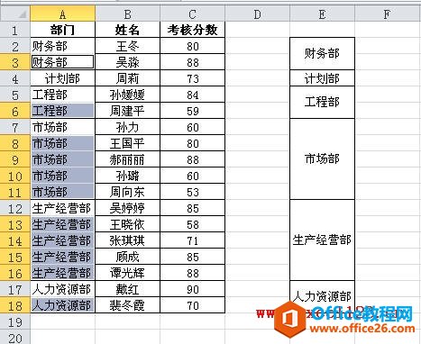 取消合并后将空单元格填充数据