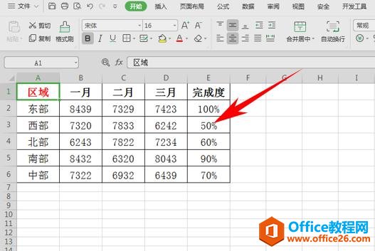 WPS表格办公—给百分比数据添加数据条的方法