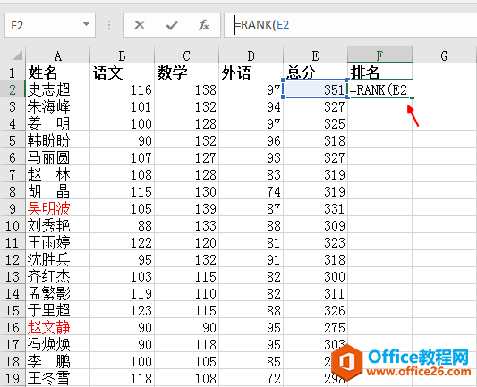 Excel中不排序也能对成绩排名，rank函数能做到