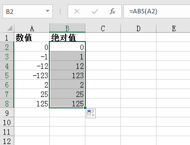 Excel中，如何把负数全部改成正数