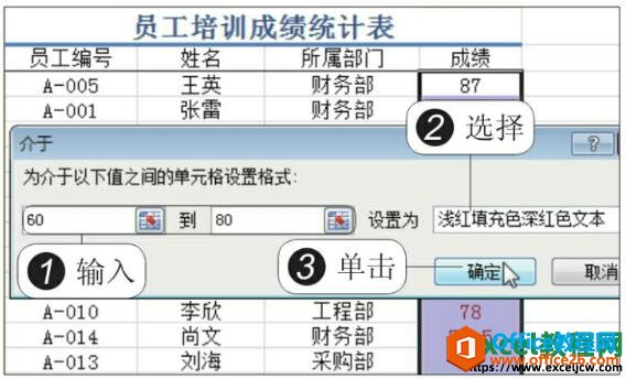 突出显示excel表格中的特定数据