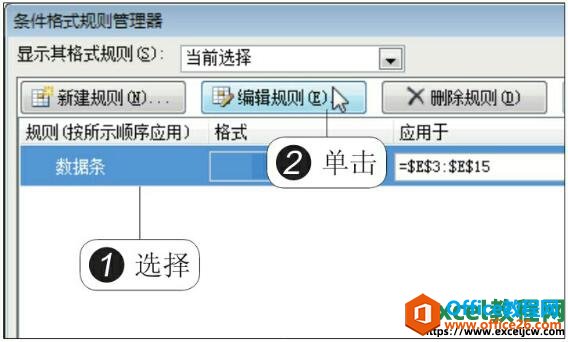 编辑excel条件规则