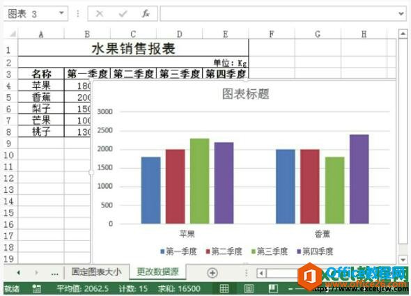 更改excel2013图表的数据源