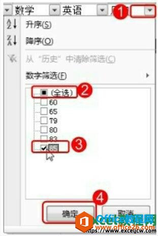 excel单条件筛选的设置