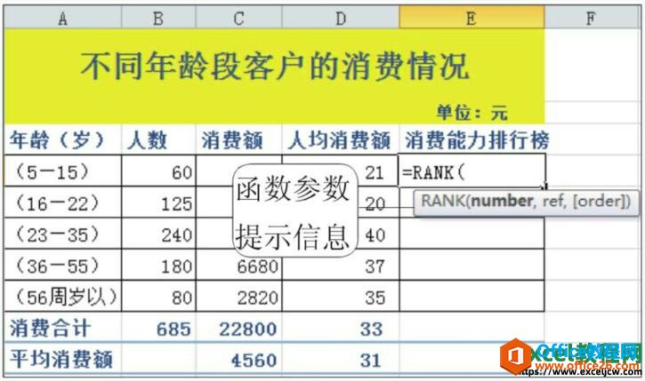 显示excel函数提示的信息