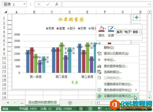 excel2013数据标签的格式