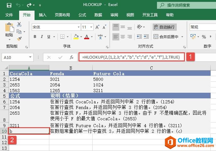 Excel水平查找：HLOOKUP函数图解