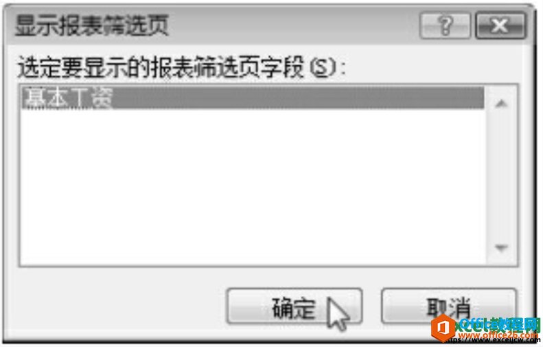 excel2007显示报表筛选页对话框