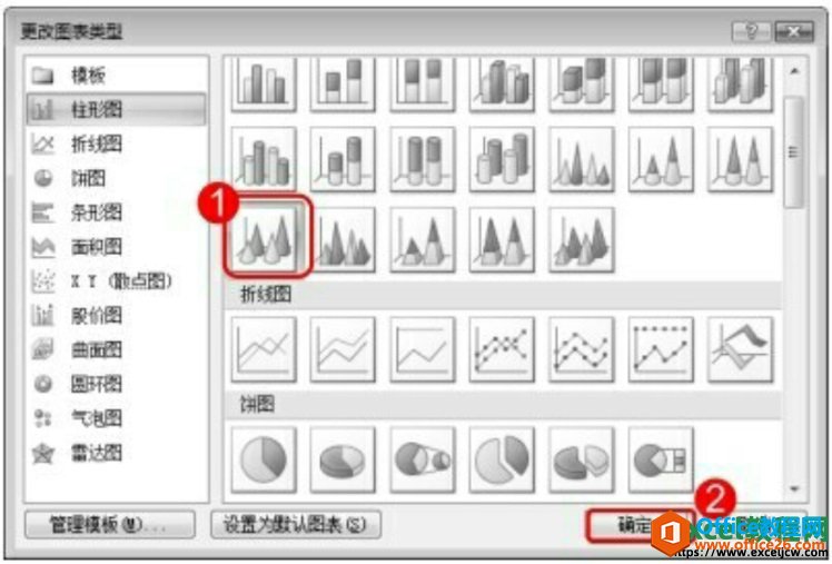 更改数据透视图的图表类型