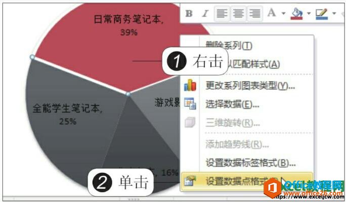 excel2010设置数据点格式的方法