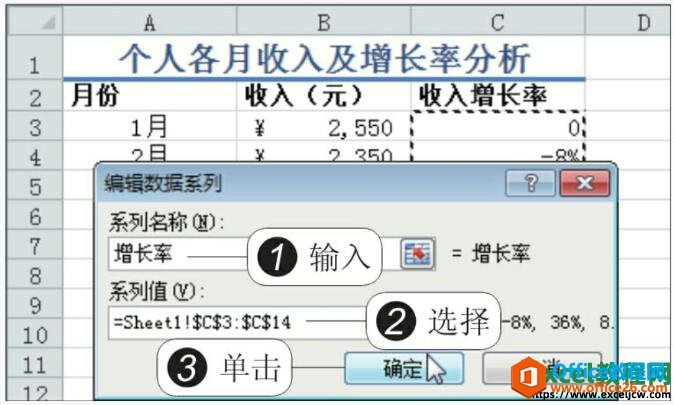 excel2010编辑数据序列