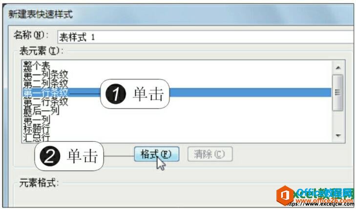 excel新建表快速样式对话框