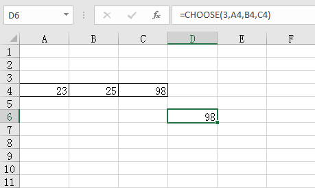 Excel中，怎样使用choose函数？