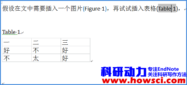 EndNote在Word中插入图表方法