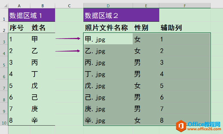 Excel办公技巧：将姓名与照片文件名称进行数据匹配、合并