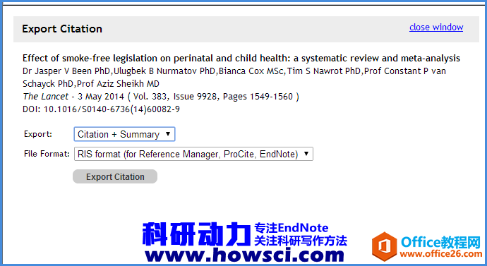 EndNote导入Lancet系列期刊文献的方法