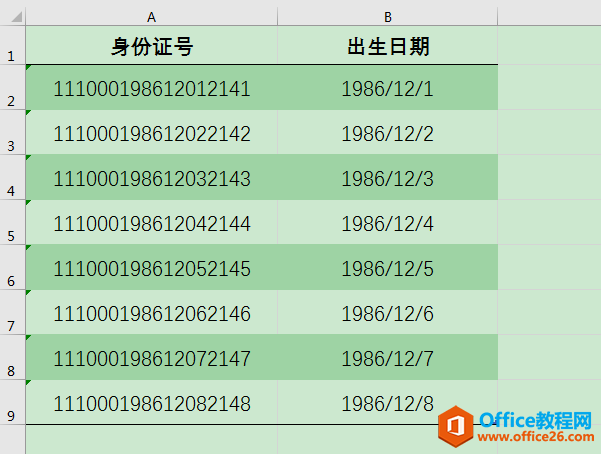 Excel办公技巧:从身份证号提取出生日期并转为标准日期格式