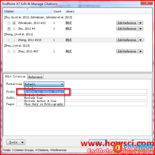 EndNote 新建引文和参考文献格式方法