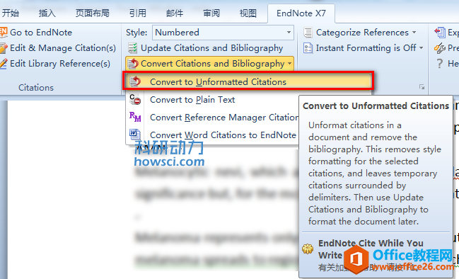 EndNote 正文和综述的参考文献如何分开排序