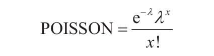 Excel 计算泊松分布：POISSON函数