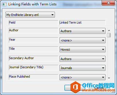 EndNote 的术语表 Term Lists