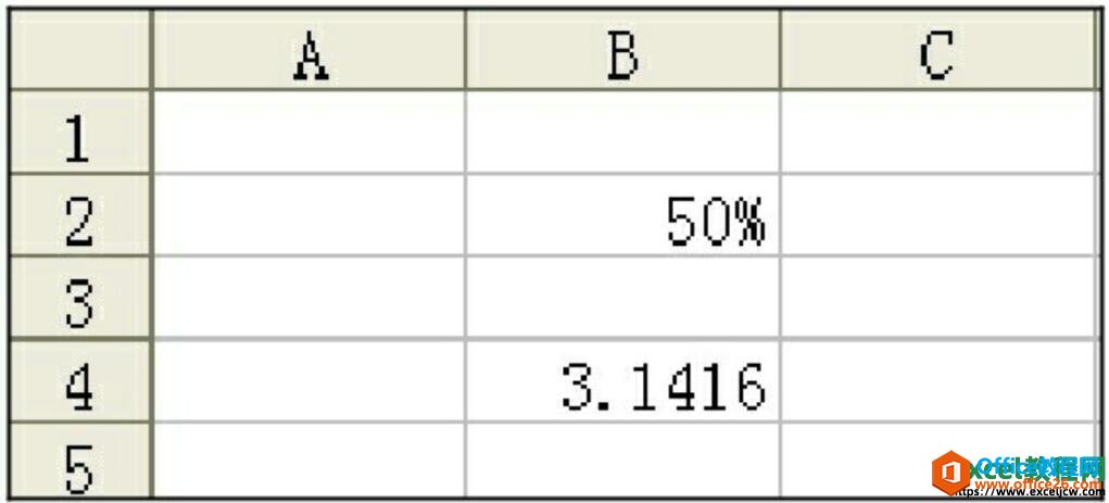 excel2003中输入百分比数据或小数的方法