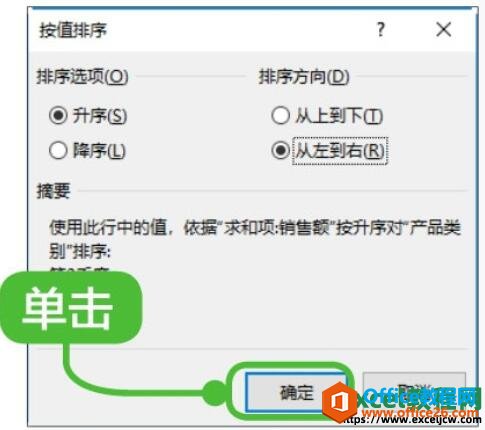 设置excel数据透视图中的排序方式