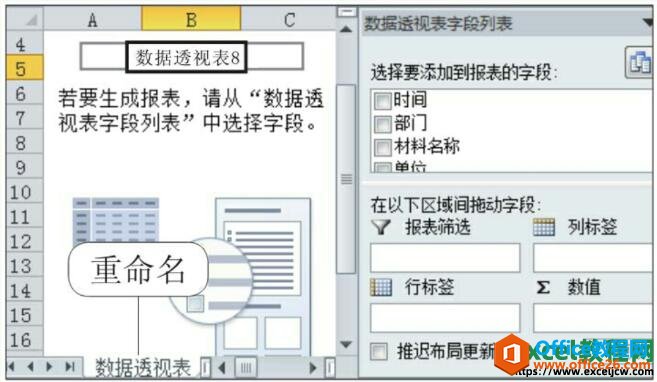 创建数据透视表模型