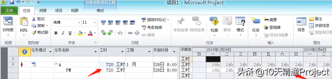 在Project中输入工期1个月，为什么算出来的时间和你想的不一样？