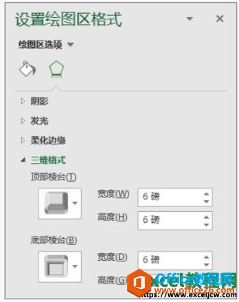 excel2019设置绘图区格式的选项