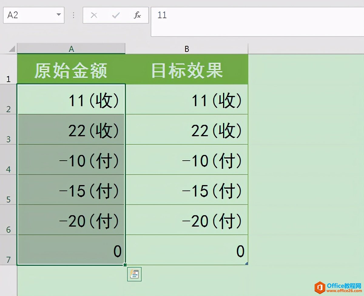 Excel办公技巧：根据数值正负值的不同添加不同的文本后缀