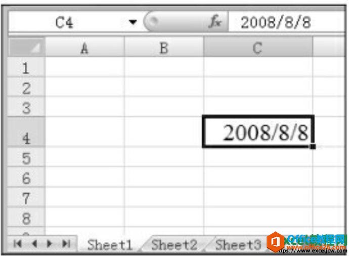 在excel2007单元格中输入日期或时间