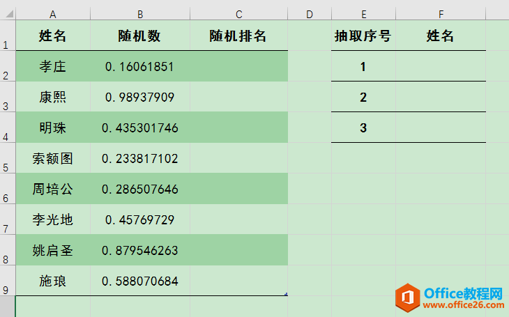 Excel办公技巧：如何运用RAND函数随机抽选人员？