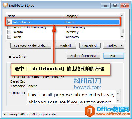 EndNote 导出文献到 Excel 方法二