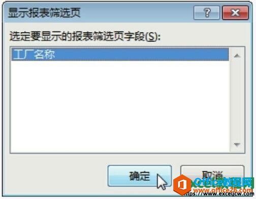 excel2013分页显示的字段