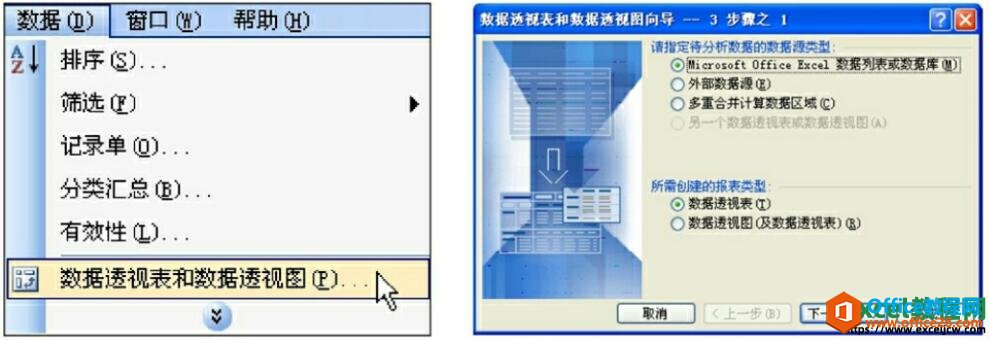 在excel2003表格中创建数据透视表的方法